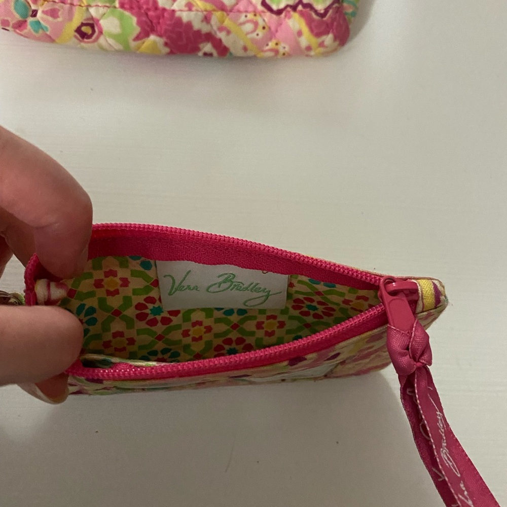 Vera Bradley Capri Melon Wristlet & Zip ID Case - Picture 3 of 4